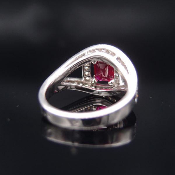 bague de fiançailles rubis et diamant