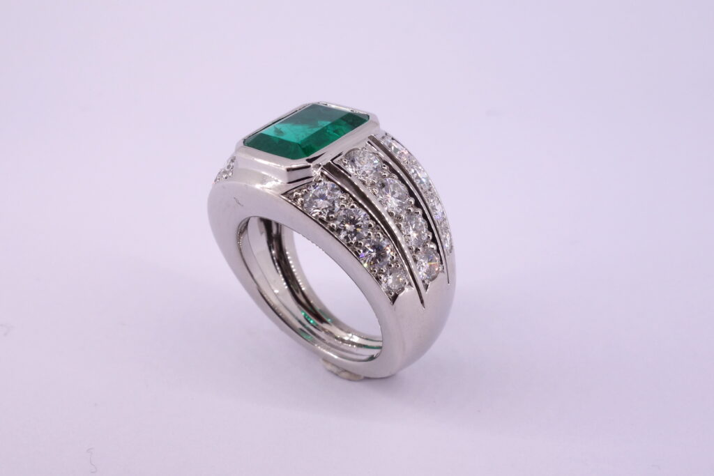 bague rubis diamants