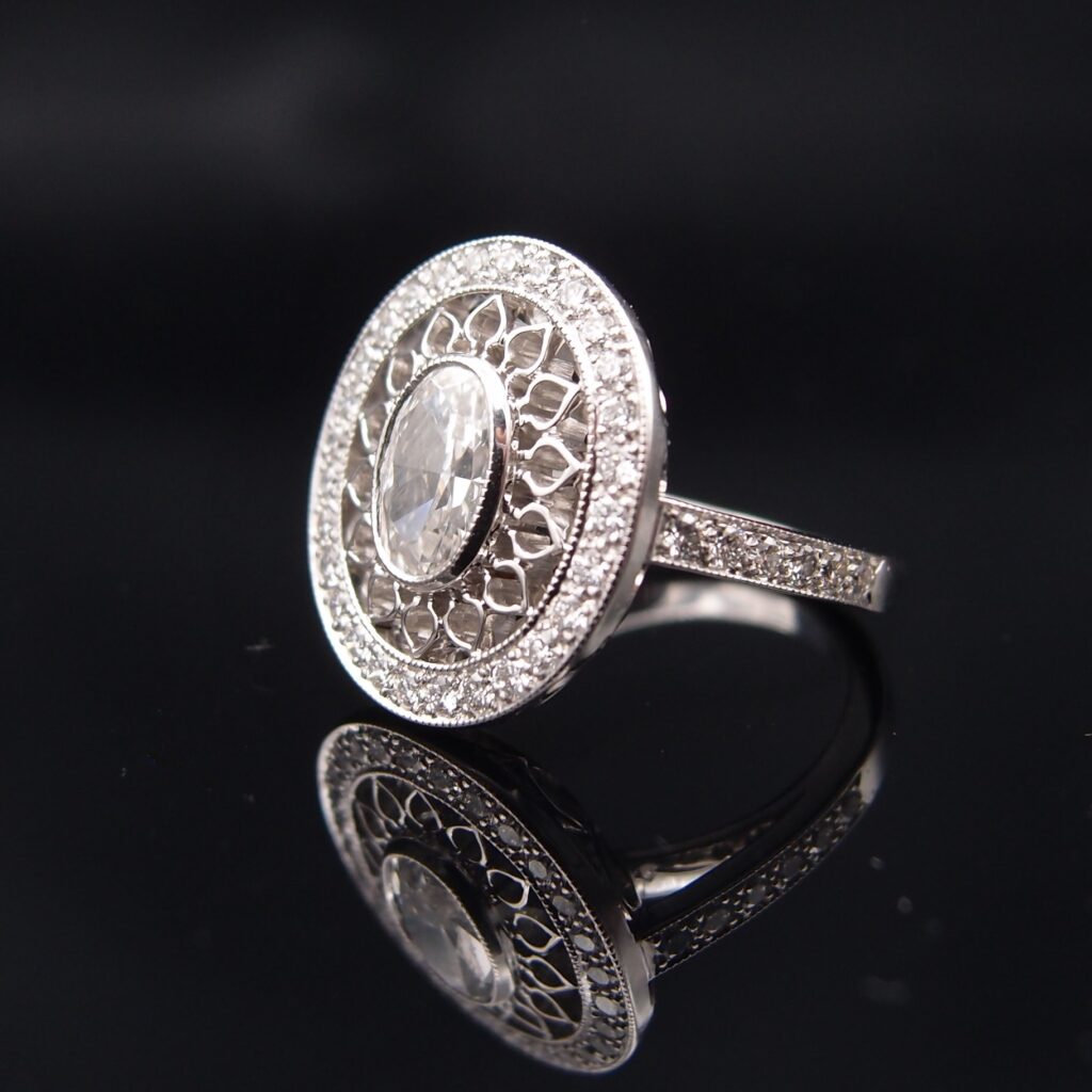 bague dentelle diamant