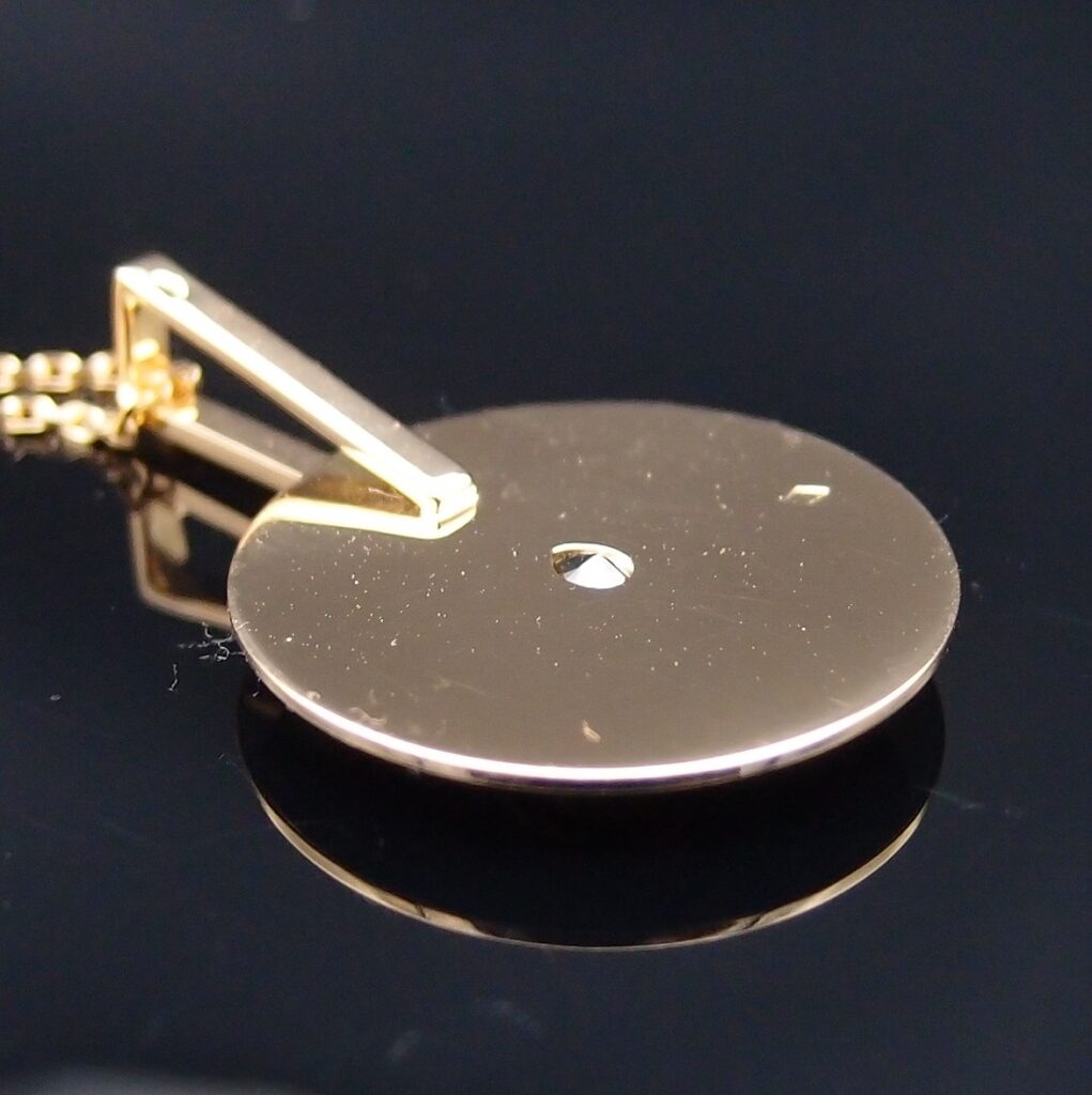 pendentif cible or jaune