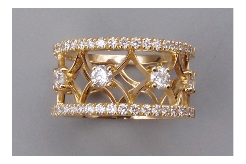 Bague « Bandeau » Croisillons