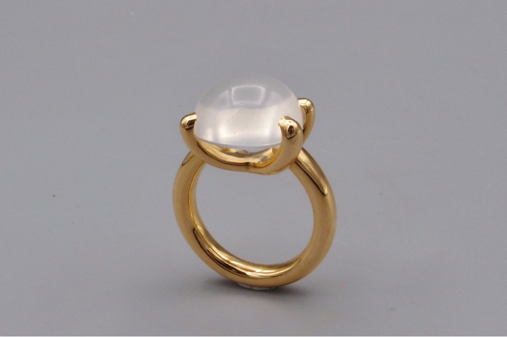 bague pierre de lune or jaune