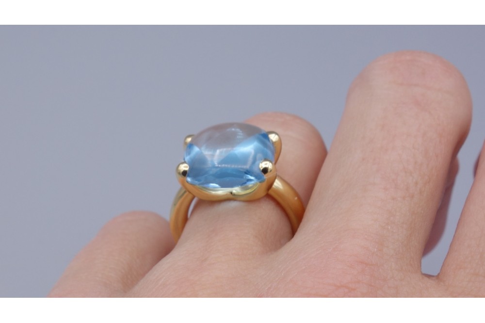 bague topaze coussin