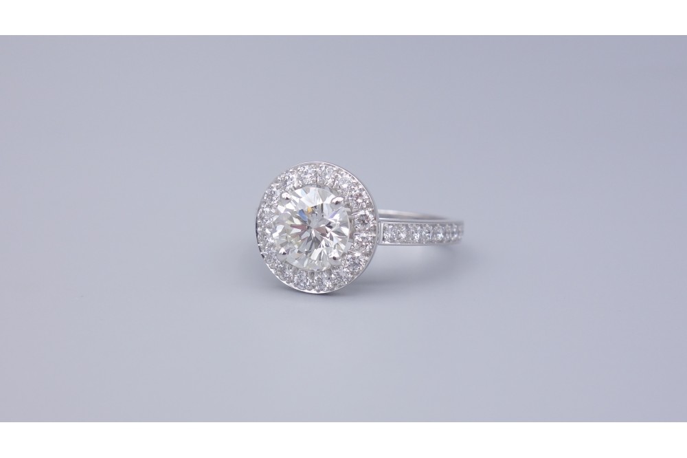 Bague Entourage Diamant 1,18ct I/VS2