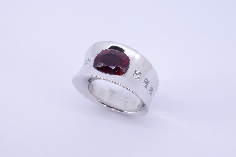 bague tourmaline et diamants