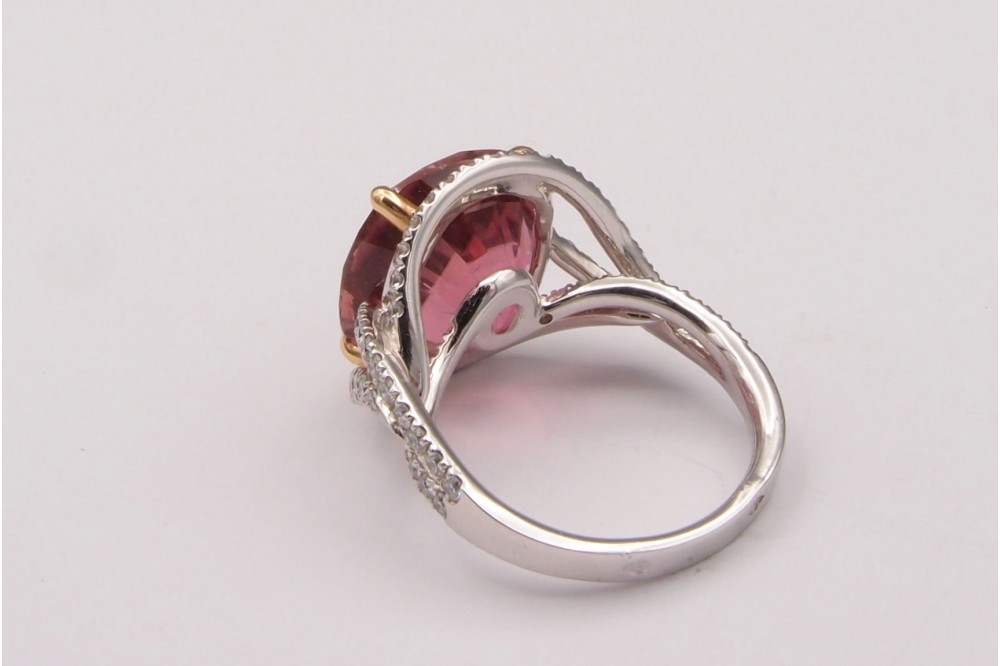 bague tourmaline rose