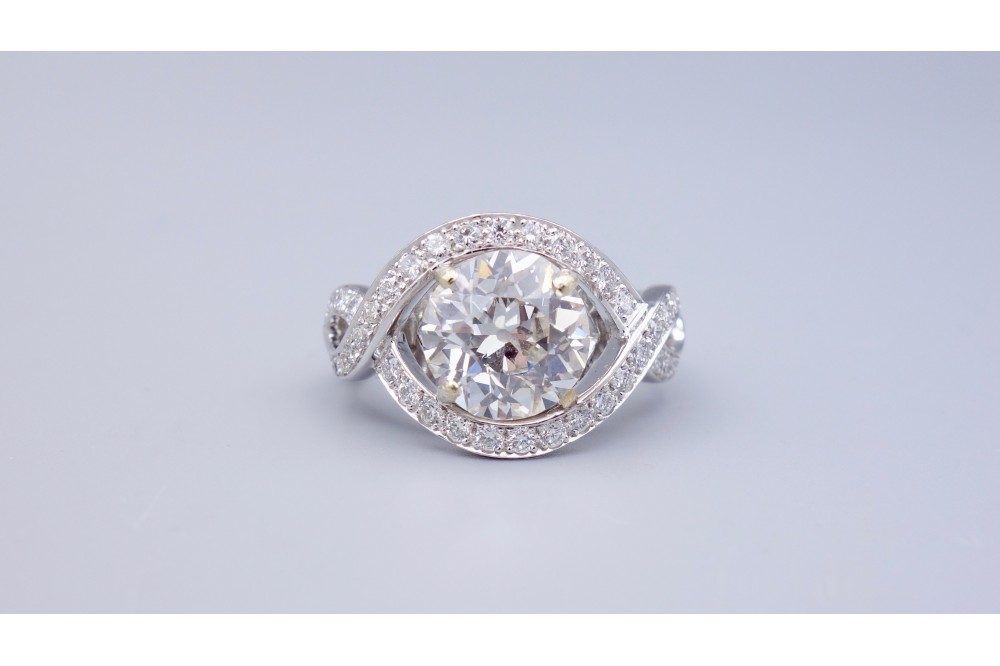 Bague “Tresse” diamant 1,54 carat E/VS1