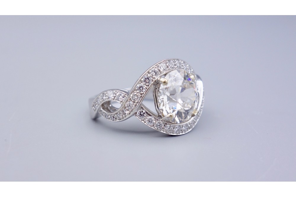 bague tresse or