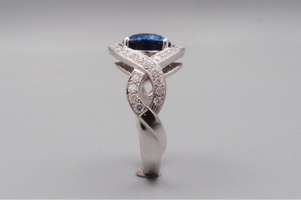 bague tresse diamants