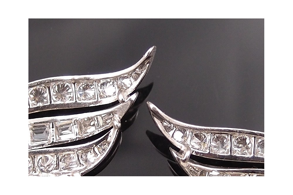 boucles d'oreilles anciennes diamants