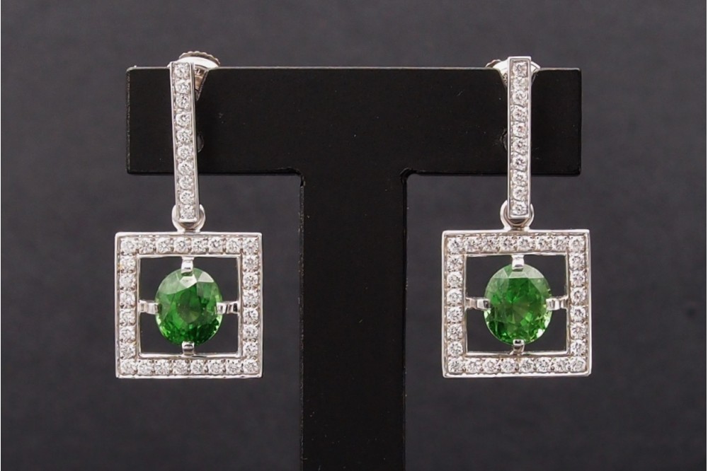 boucles d'oreilles modulables diamants or blanc