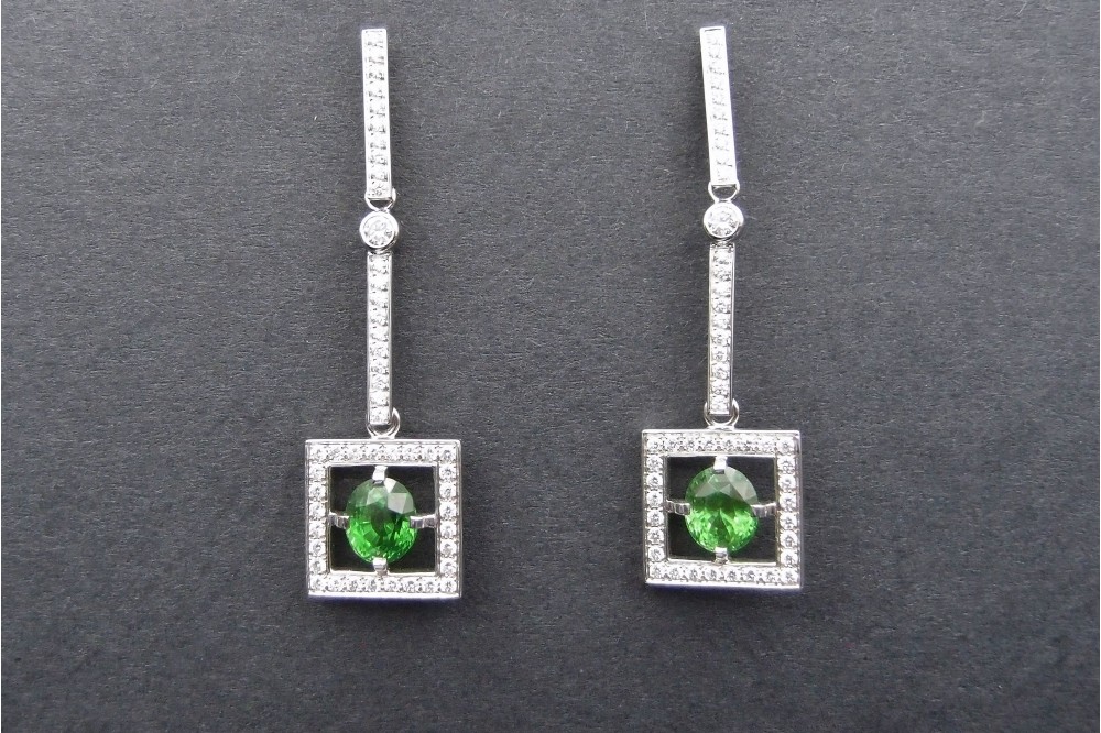 boucles d'oreilles modulables or et diamants