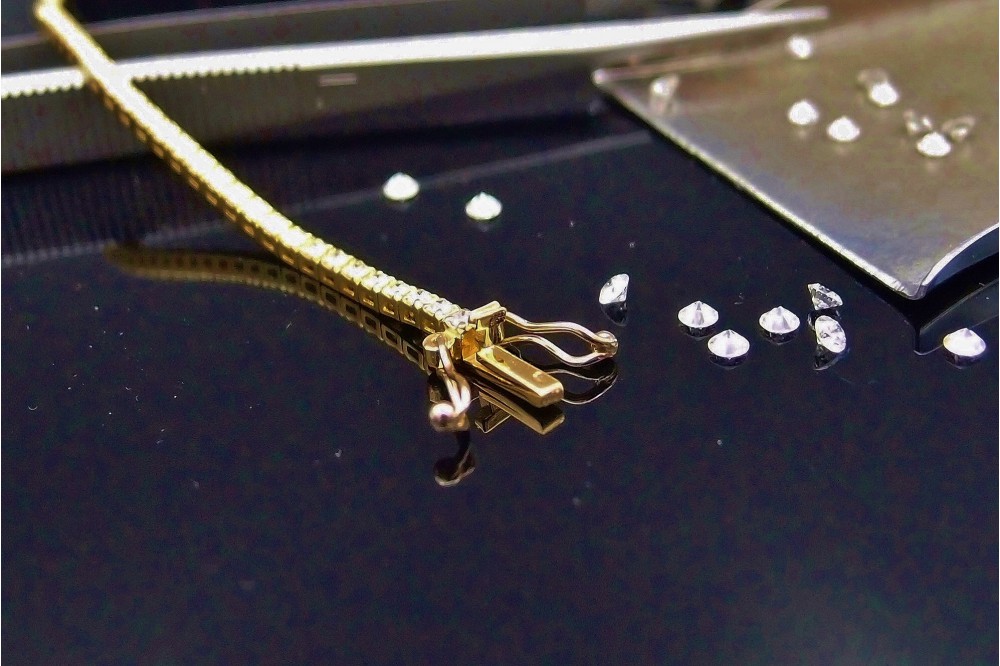 bracelet diamant or jaune