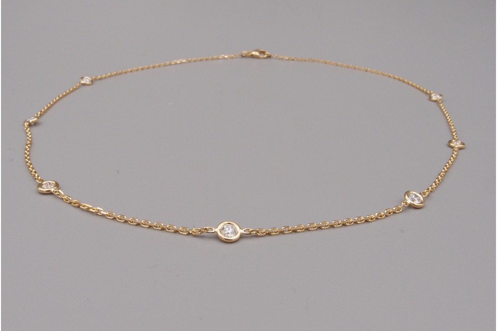 sautoir en diamant or jaune