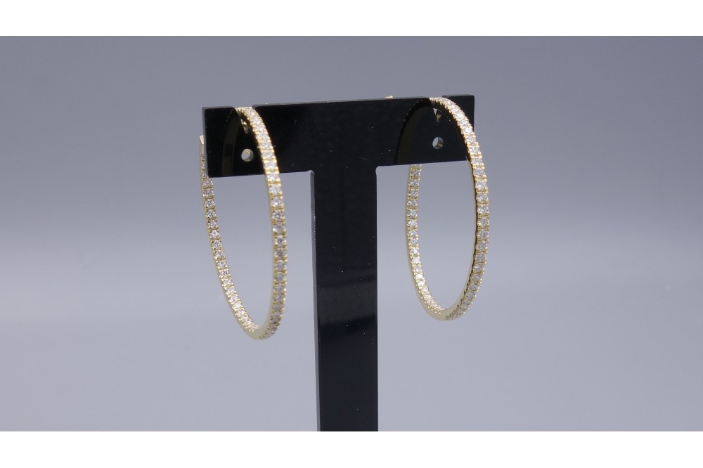 créoles or jaune 18 carats