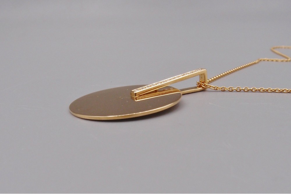 pendentif cible or diamants