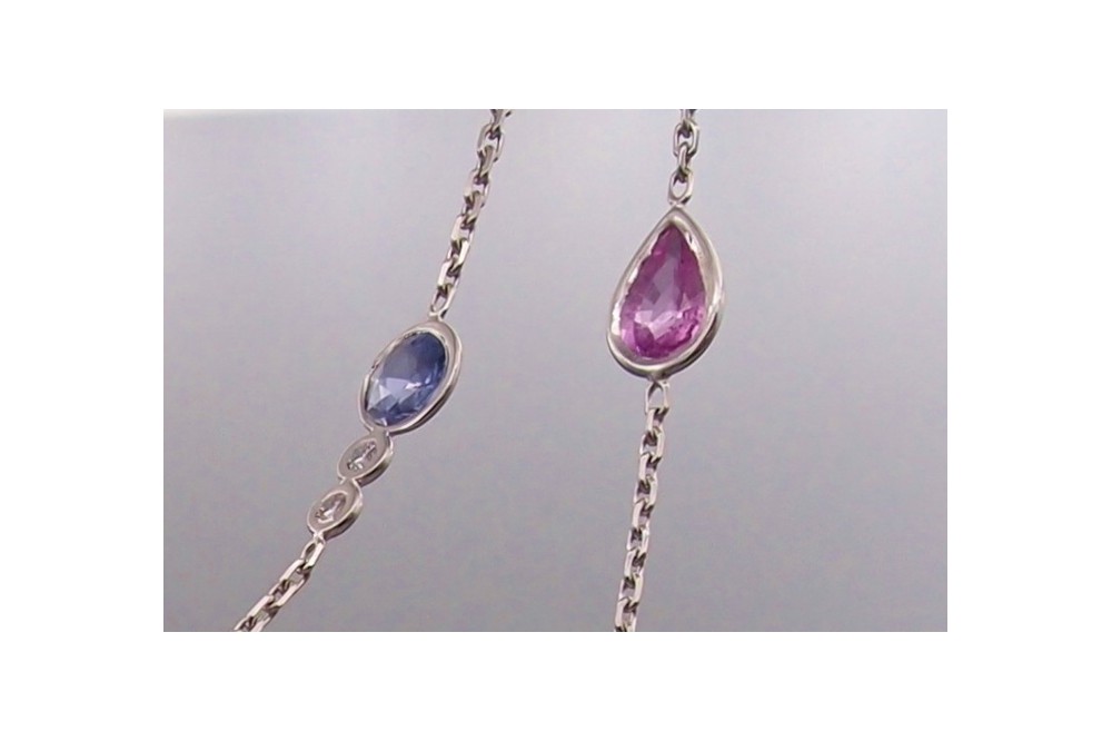 sautoir saphir diamant