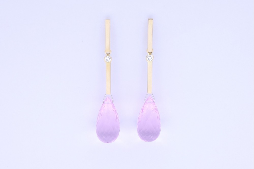 boucles d'oreilles modulables or et diamants