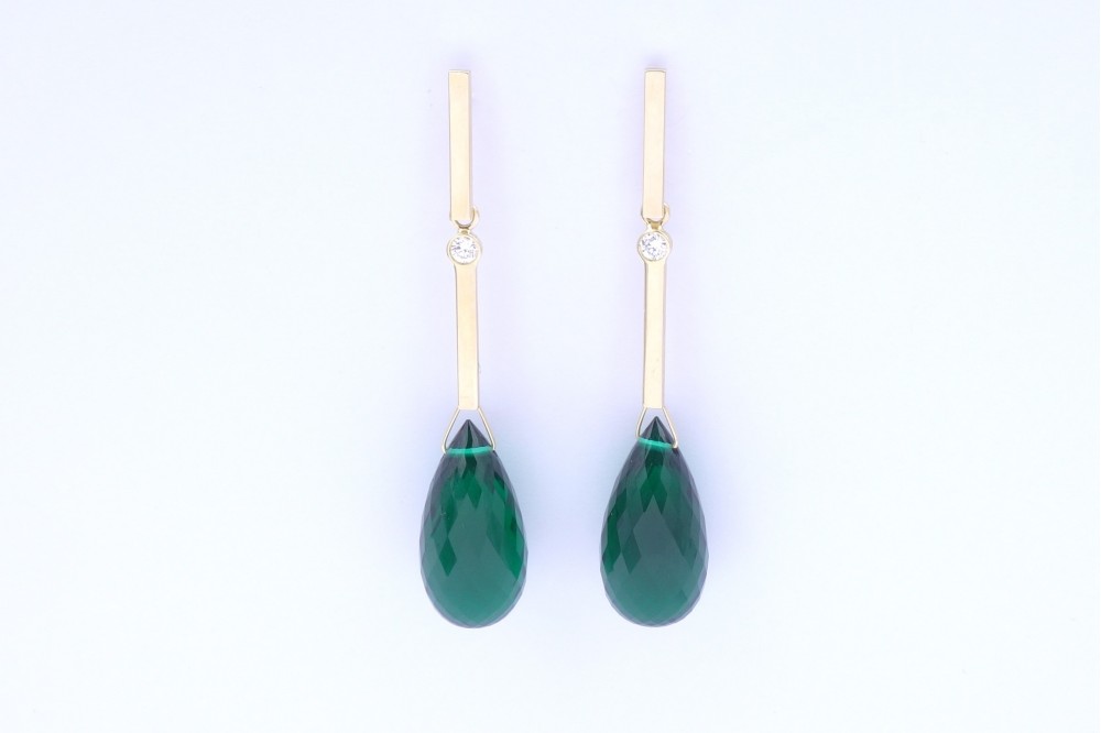boucles d'oreilles modulables or diamant