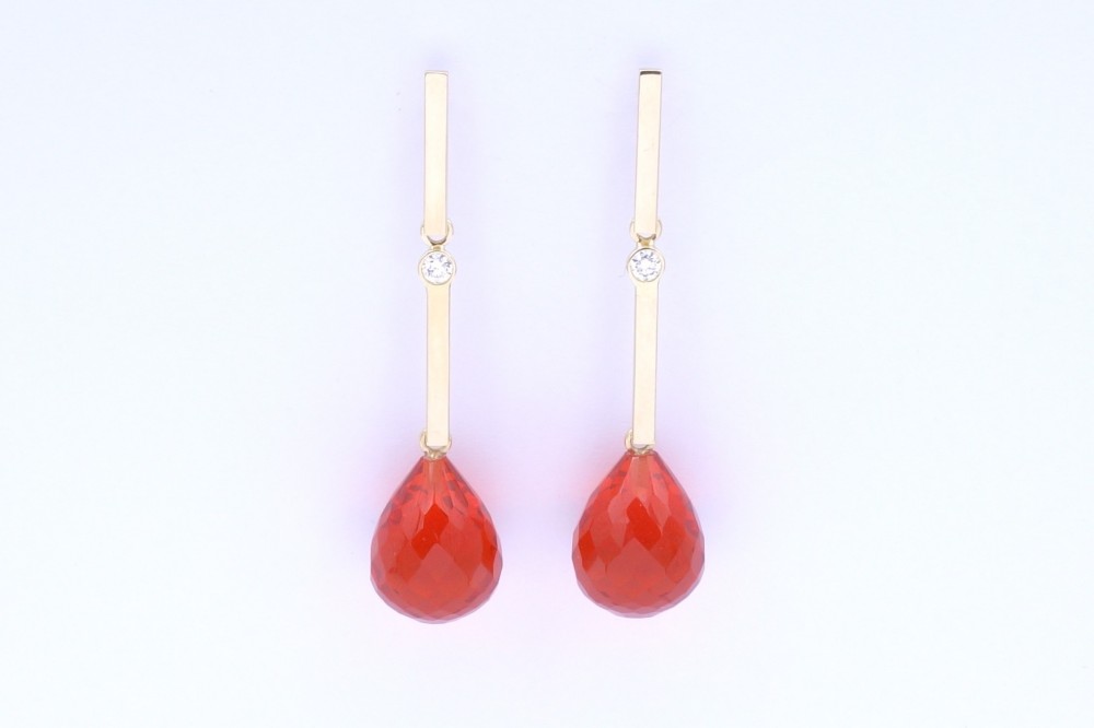 boucles d'oreilles modulables diamant or jaune