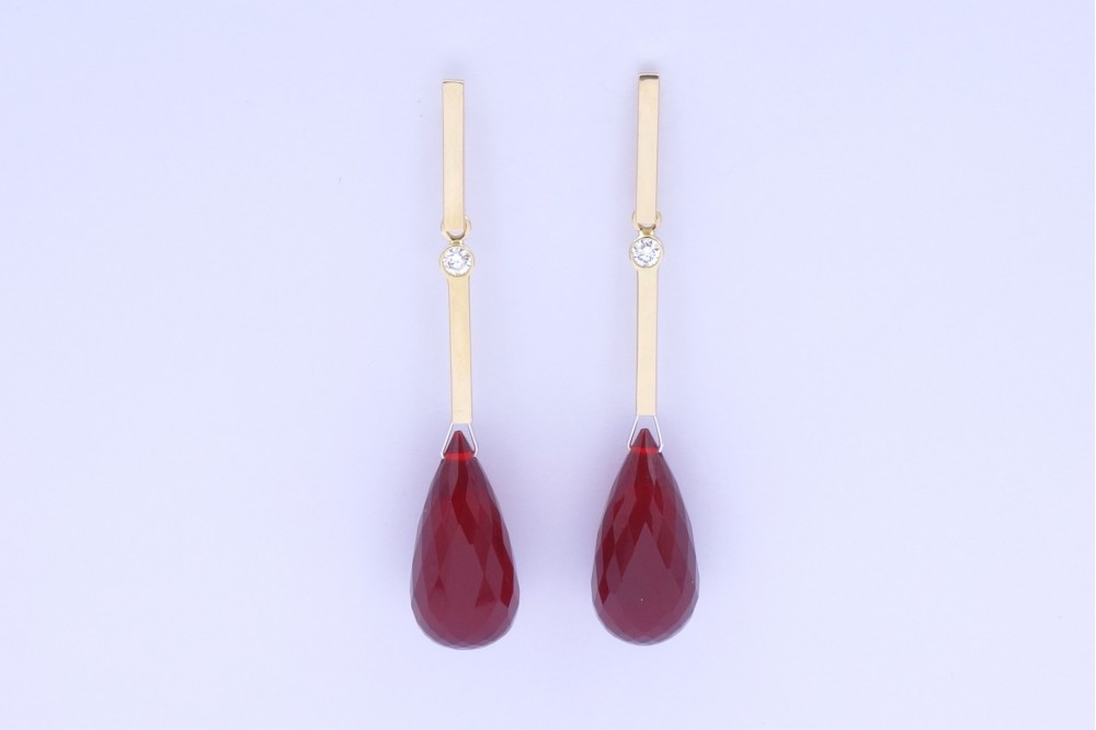 boucles d'oreilles or modulables diamants
