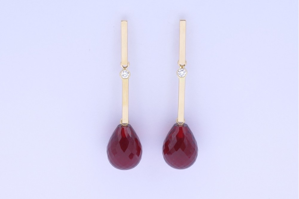 boucles d'oreilles modulables en or jaune et diamants