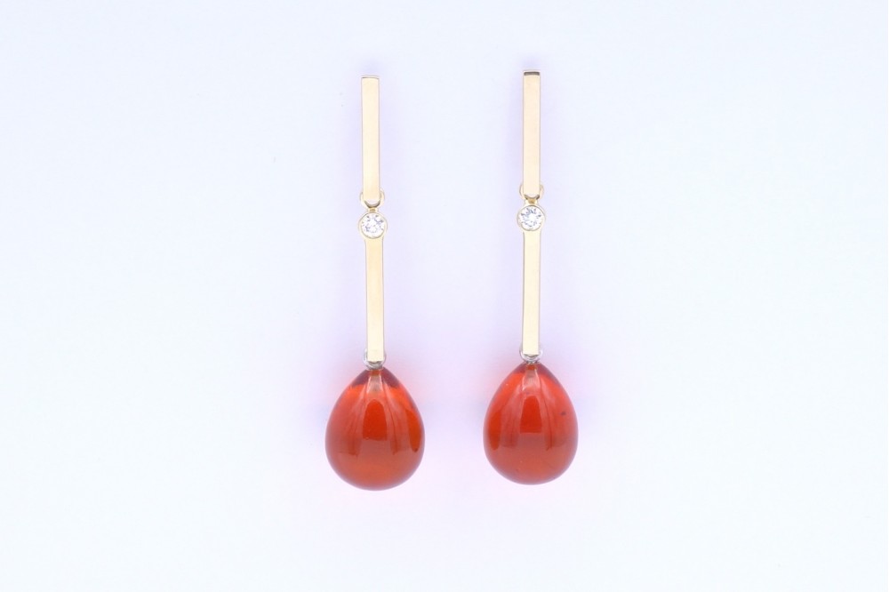 boucles d'oreilles modulables or jaune et diamants