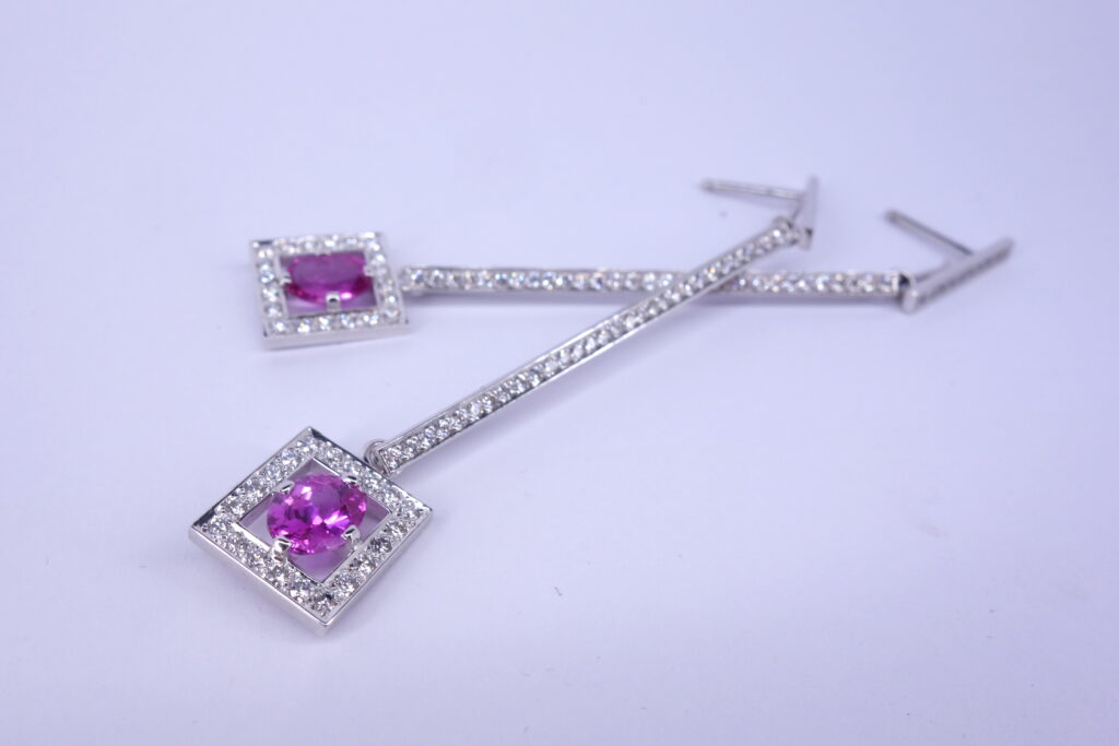 boucles d'oreilles diamants