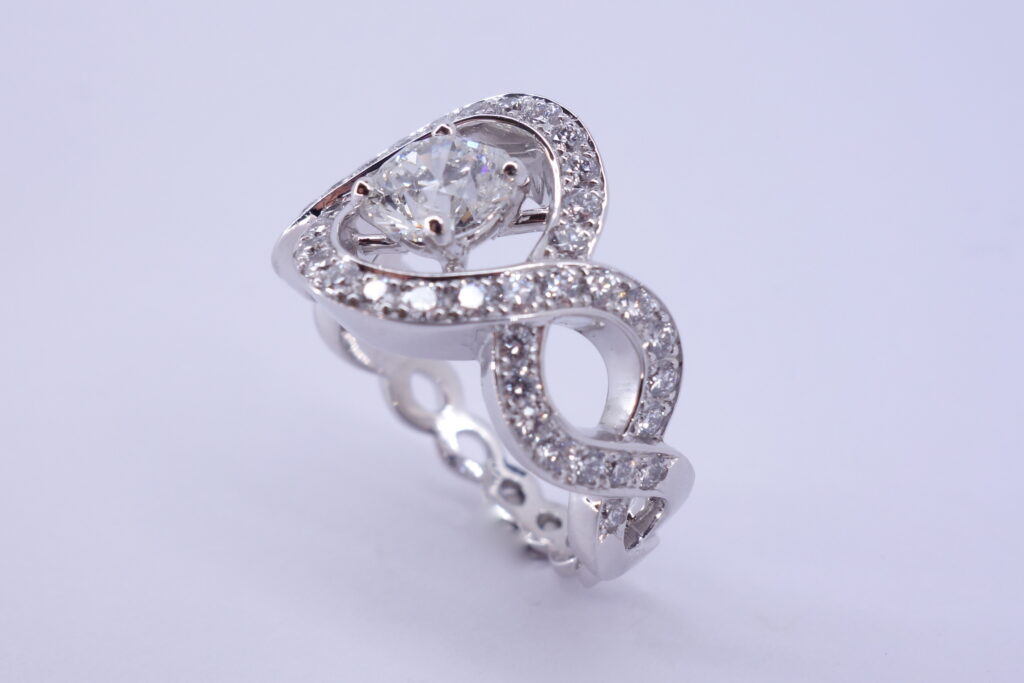 bague tresse fiançailles