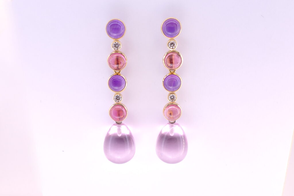 BOUCLES D’OREILLES « CABOCHON », MODULABLES 1+2