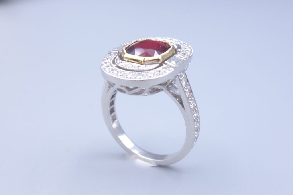 bague art deco diamants
