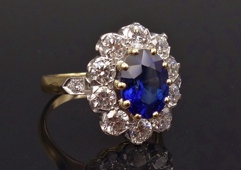 bague pompadour bicolore