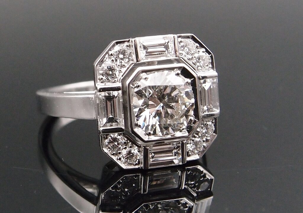 bague diamant occasion art deco