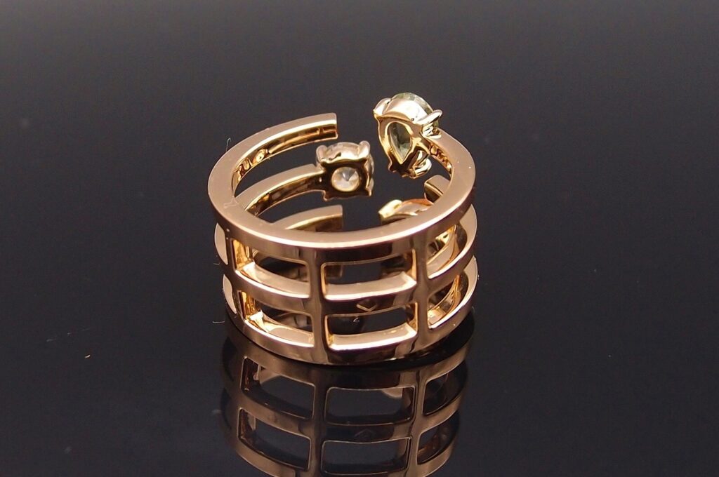 Bague diamants et saphirs