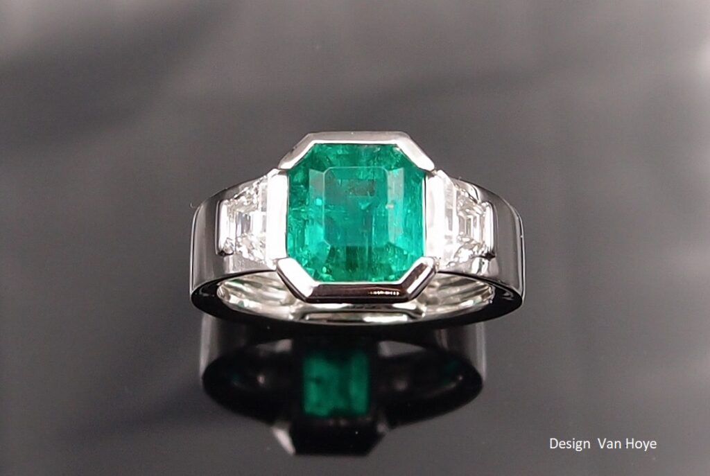 bague jonc emeraude