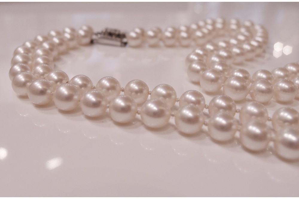 collier de perles double rang