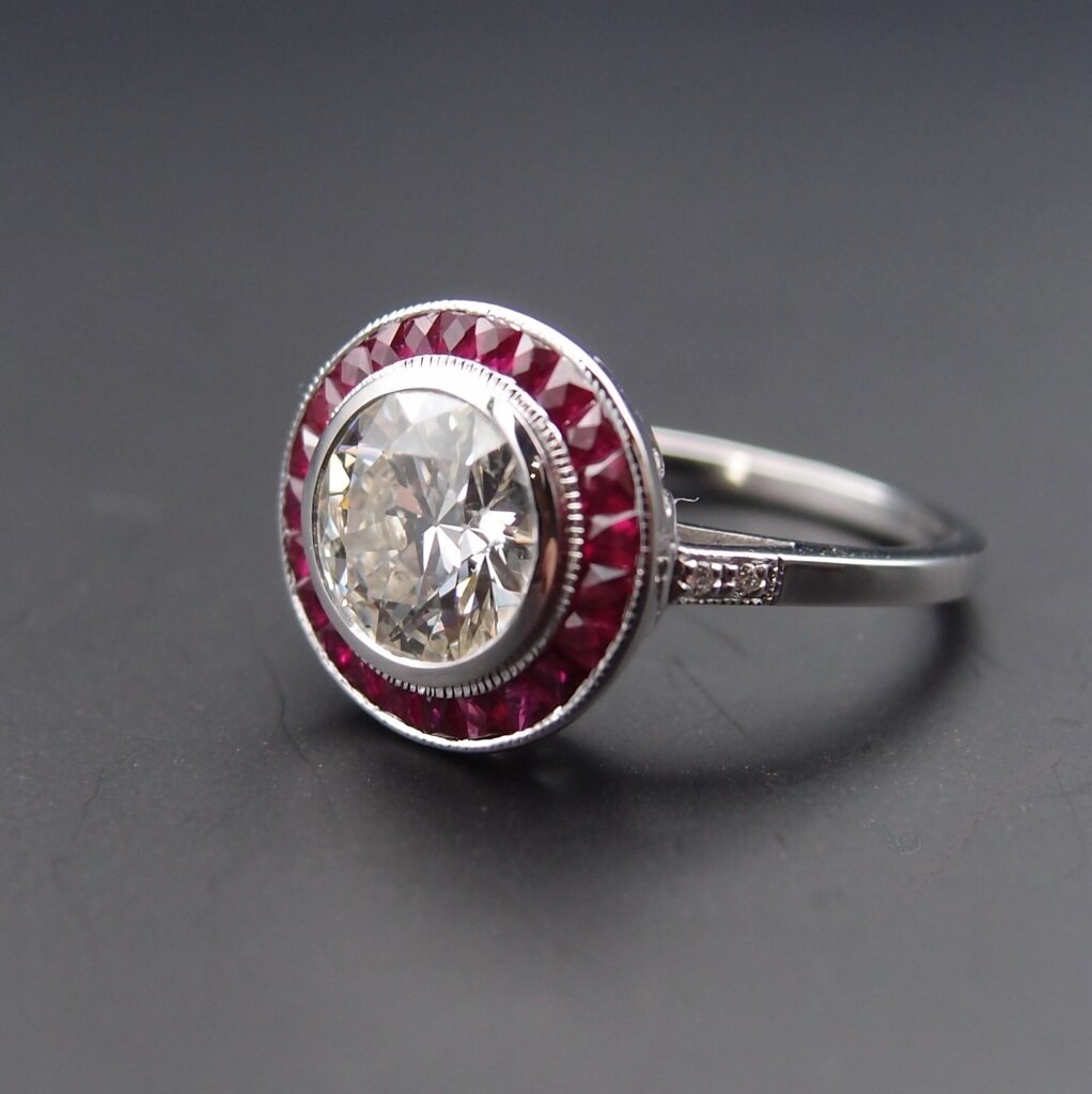 Bague entourage Diamant 1.60 J/SI1