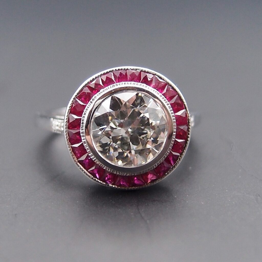 Bague rubis calibrés