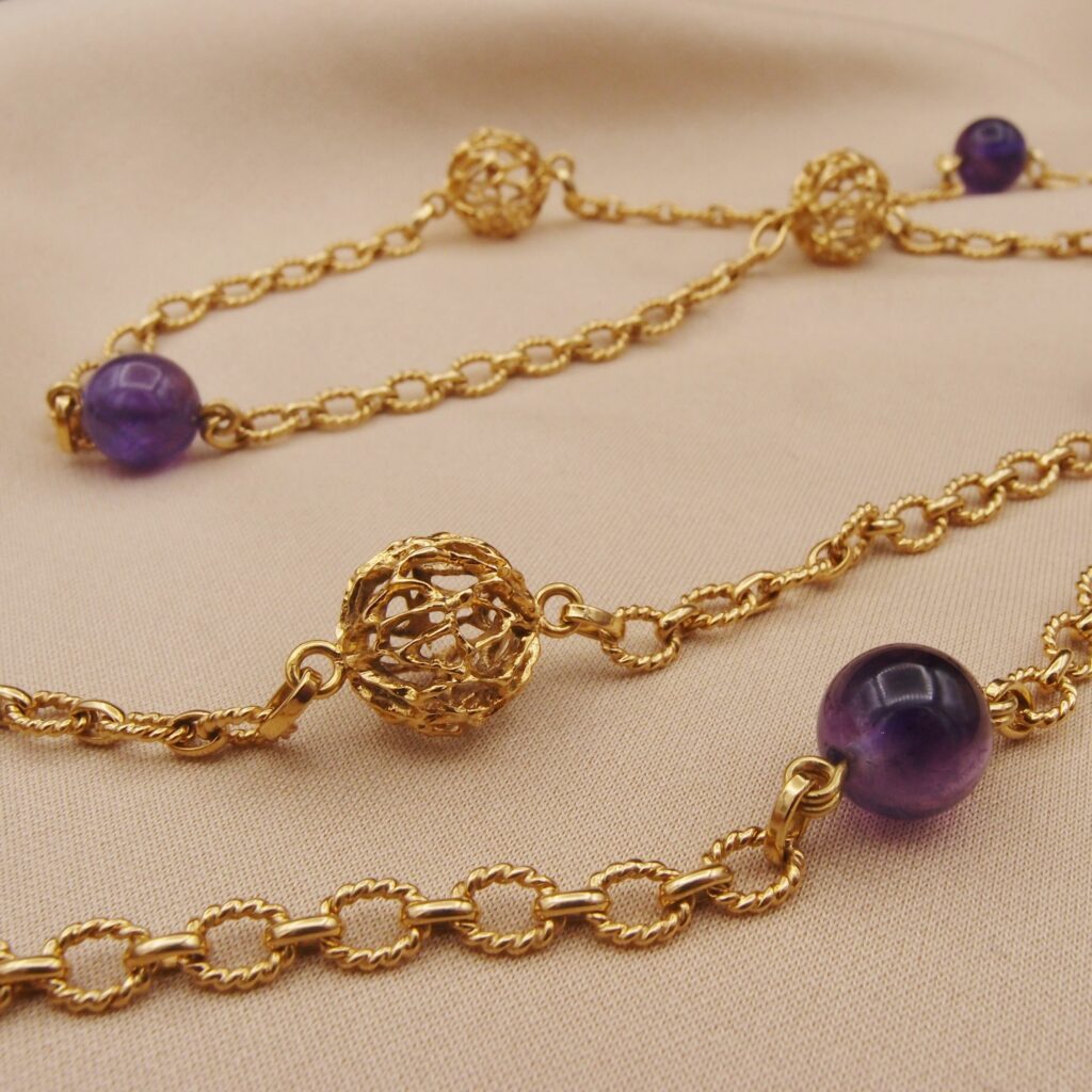 Sautoir or jaune 18 carats