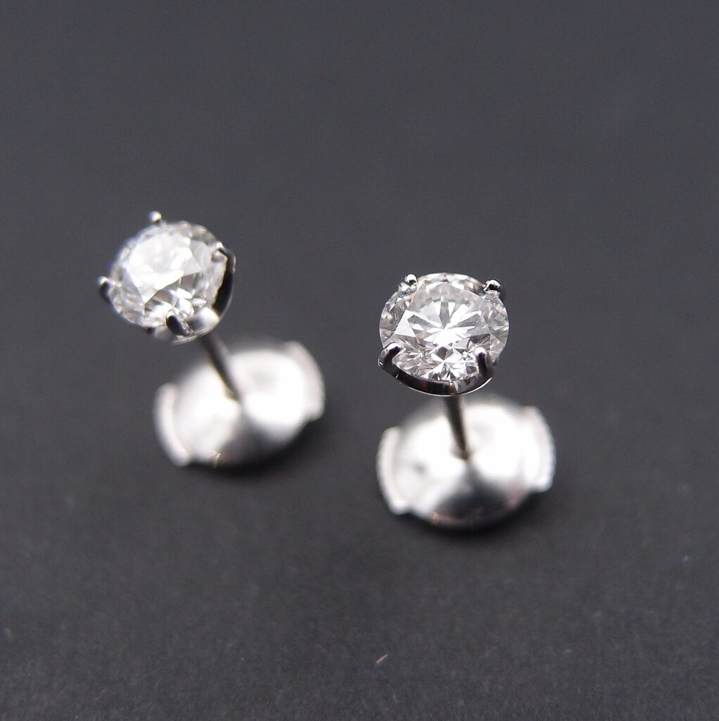 boucles d'oreilles diamants