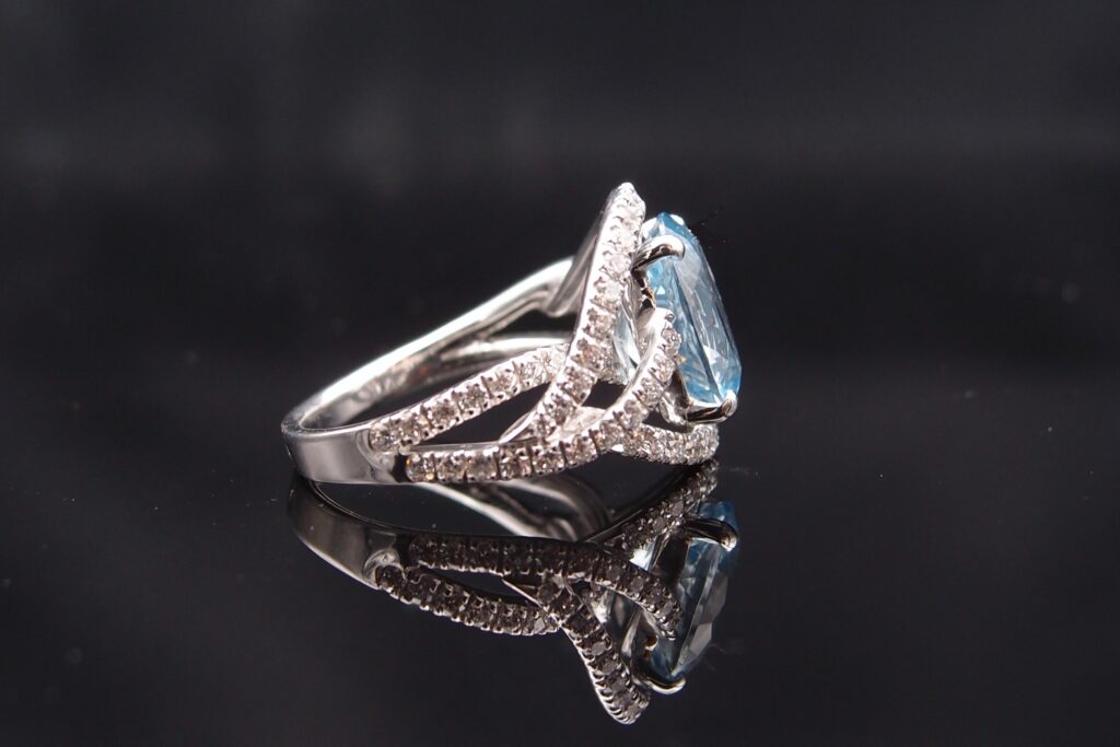 bague aigue-marine
