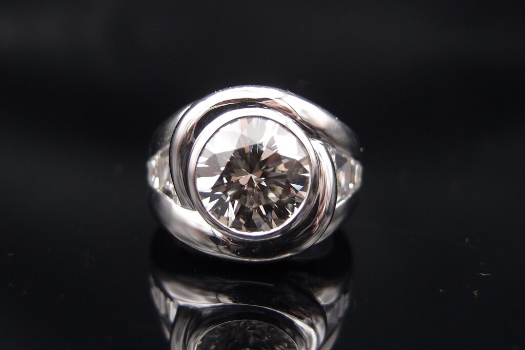 bague diamant or blanc 18 K