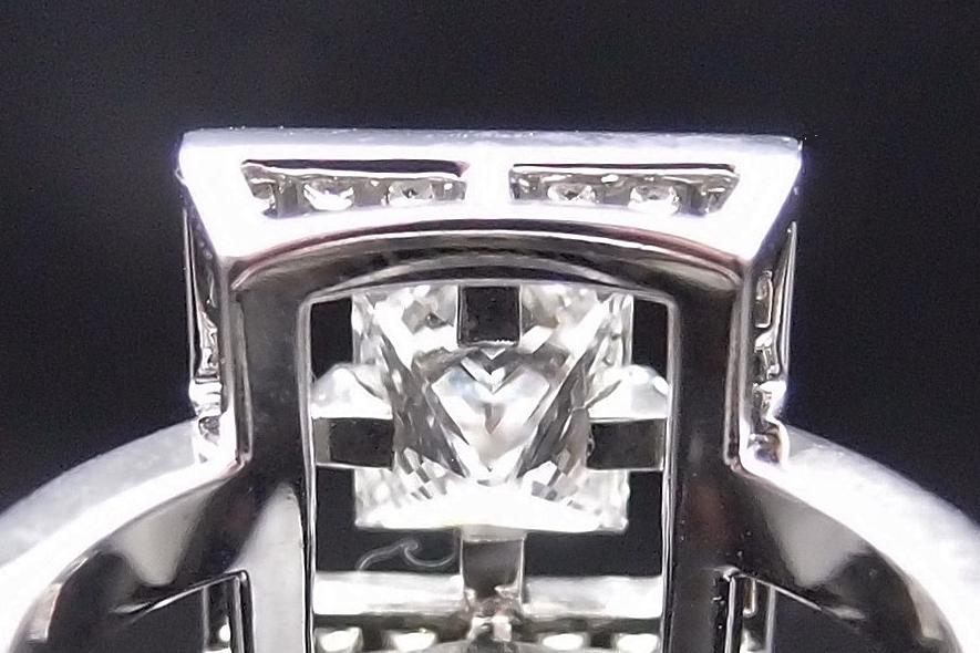 Bague or blanc diamants
