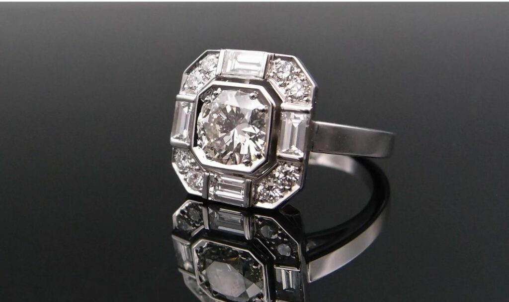 Bague art déco diamant - Van Hoye
