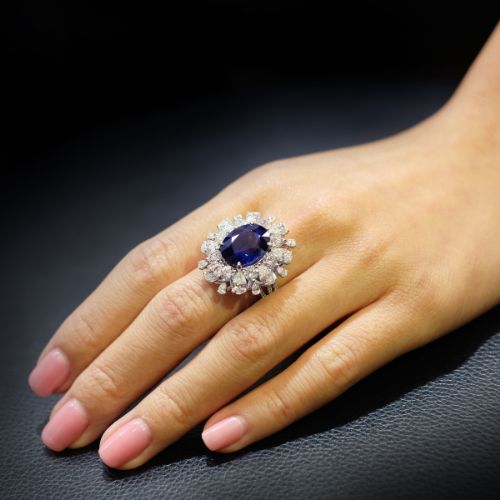 Bague saphir marguerite