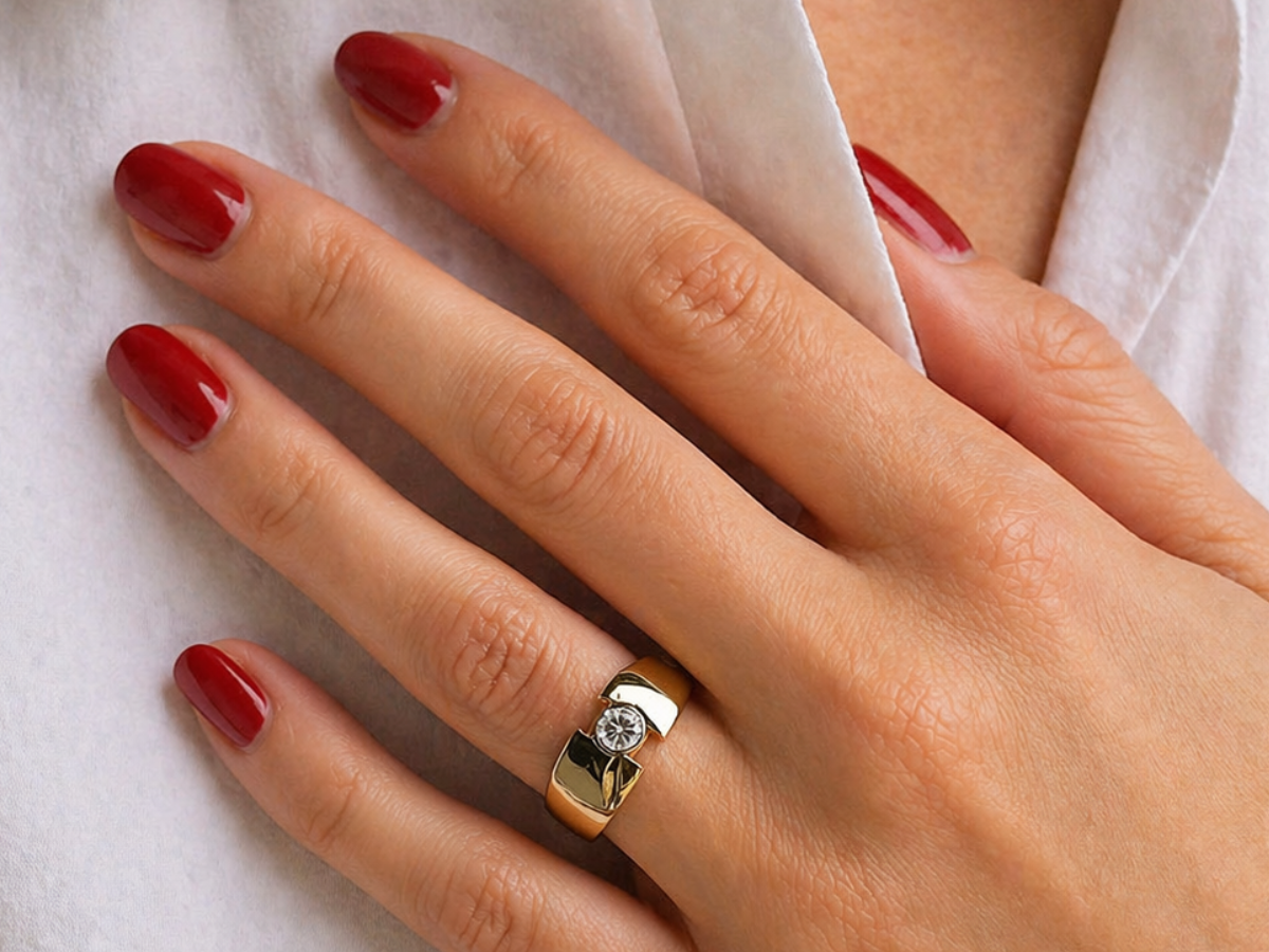 BAGUE JONC BICOLORE OR JAUNE ET OR BLANC 18 CARATS DIAMANT