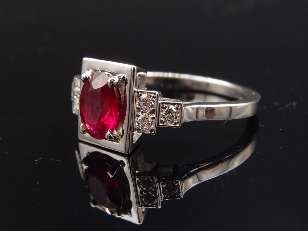BAGUE RUBIS ART DÉCO