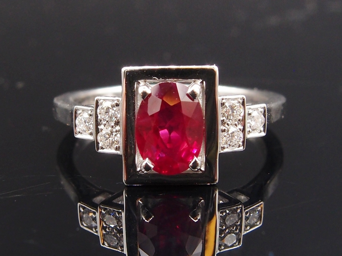 BAGUE RUBIS ART DÉCO