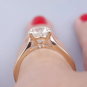 bague solitaire diamant or rose