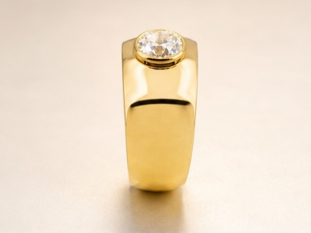 Bague or jaune solitaire diamant